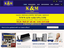 Tablet Screenshot of km-aircon.com